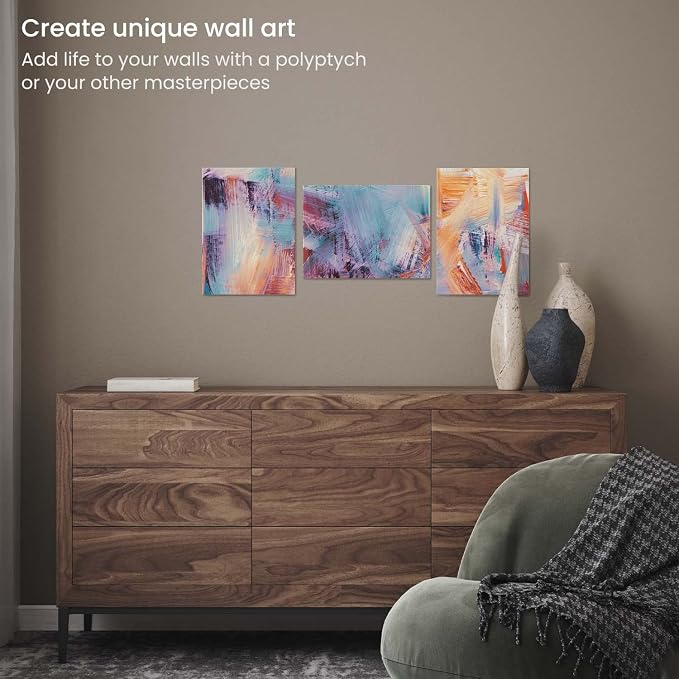 ARTEZA Canvas Panels, 11 x 14 in, Pack of 14, 100% Cotton Pre-Primed Canvas Boards for Acrylic, Oil, Gouache, Tempera, Pouring Paint, Crafts, and Wall Art