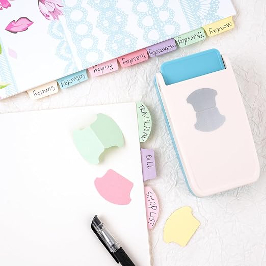 Tab Punch, Whale-Tail Tab Puncher for Paper Crafts, Handheld Folder Punch Loose Leaf Separator Label Cutter Puncher for Planner Inserts, Notebooks, Scrapbook, Journals, Bibles, and More Projects