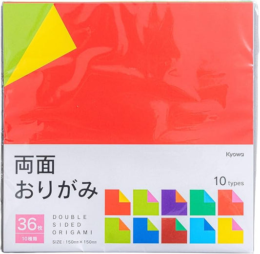 Origami Paper Double Sided Colored, 6 x 6 Inch Square, 36 Sheets