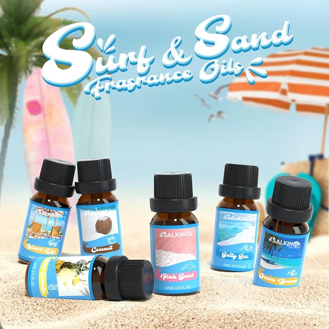 SALKING Surf & Sand Fragrance Oils, Premium Essential Oil Set for Diffuser