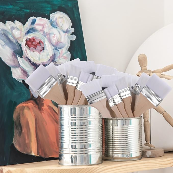 EORTA Flat Art Paint Brushes Set Assorted Size Nylon Painting Brushes