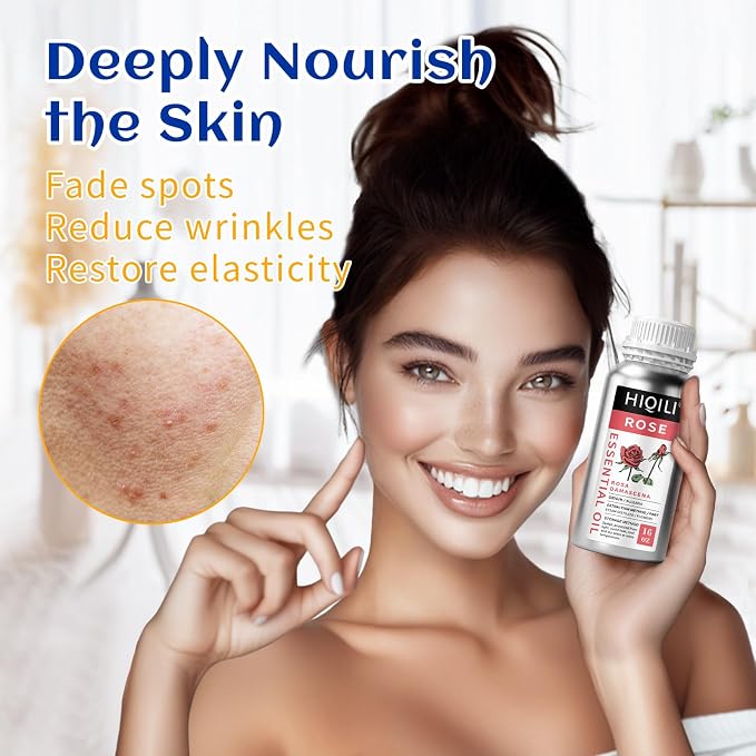 HIQILI Rose Essential Oil Large Capacity for Skin Care & Candle Making