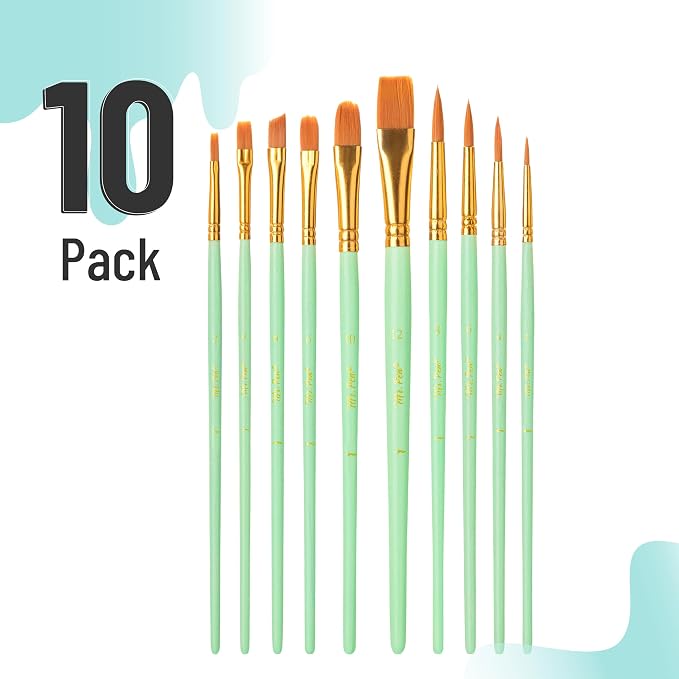 Mr. Pen- Acrylic Paint Brushes Set, 20 Pack, Round & Pointed Tip