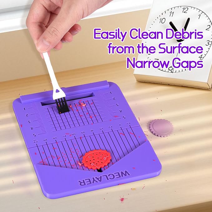 Polymer Clay Earring Drill Hole Guide,Jewellery Assembly Station with Brush and Two Tray for Holding Earring,Jewellery Pieces and Findings,Clay Tools and Accessories,Clay Jewelry Making Supplies