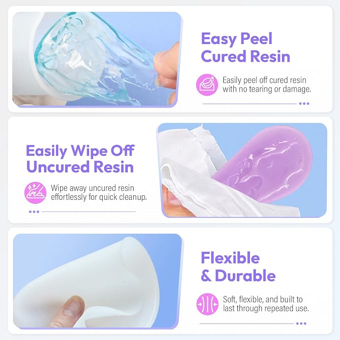 HeyClear Silicone Measuring Cups Kit for Epoxy Resin 600&100ml Mixing Cups