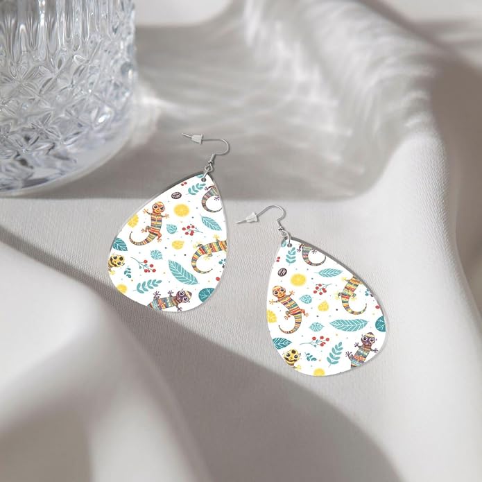Math Formula Equation Black Drop-Shaped Earrings 2.2 x 1.5 Inches