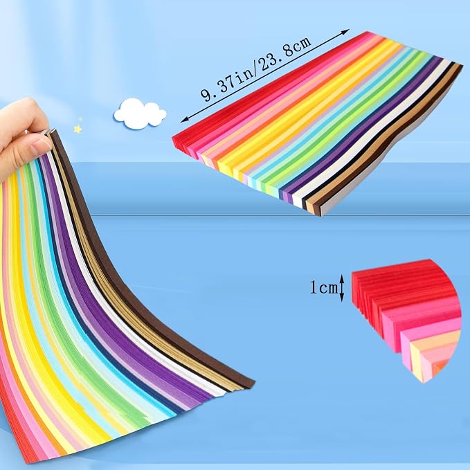 Origami Paper Stars, Colorful Handcraft Origami Lucky Star Paper DIY Paper Arts Creativity Hand Art Crafts (27 color mixed pack (1350) sheets)