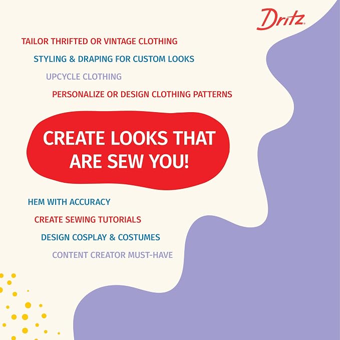 Dritz Sew You Adjustable Dress Form, Medium/Large Sizes, US 12-18 | Female Clothing Mannequin for Sewing, Fitting, and Draping