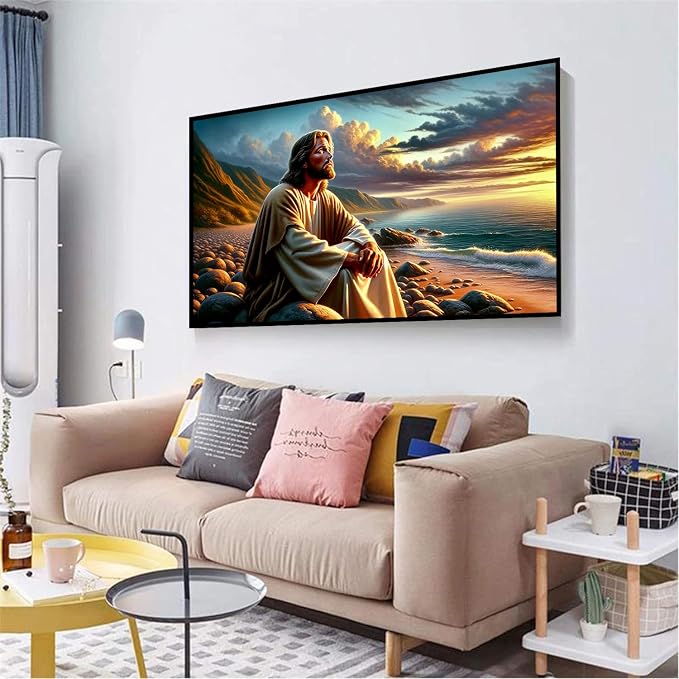 mrpwnle Large Diamond Art Kits for Adults Jesus Big Diamond Painting Kits