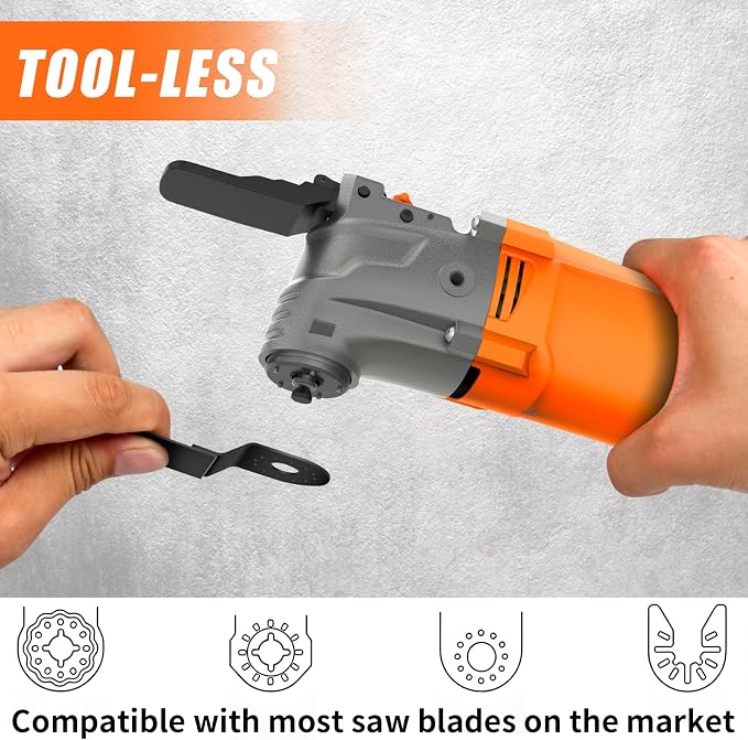 ENERTWIST 4.2 Amp Oscillating Multitool Kit with 31pcs Saw Accessories | 5° Oscillation Angle, 6 Variable Speed, Auxiliary Handle, Carrying Bag, Quick Change Accessory Powerful Oscillating Saw