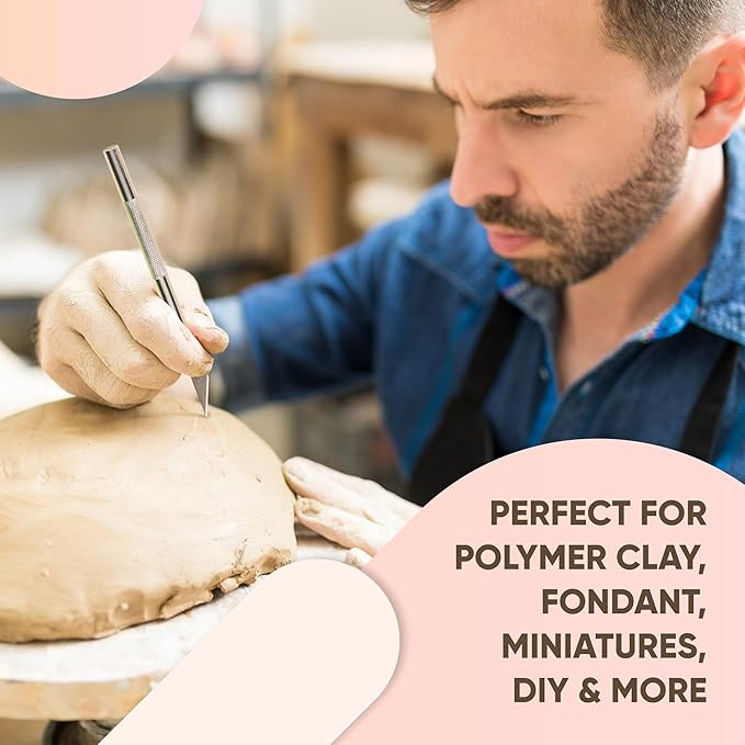 14 Pcs Clay Tools & Pottery Tools Kit, Polymer Clay Earring Making Kit