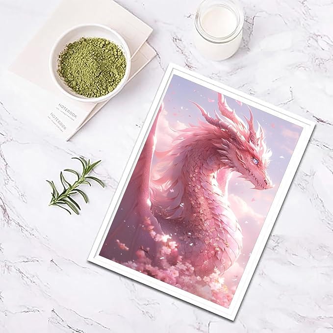 XUCNWL Diamond Art Kits for Adults, Pink Dragon Diamond Painting