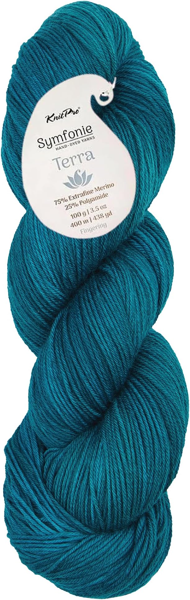 KnitPro Symfonie Fingering Weight Merino Wool Yarn 100g, Peacock Green