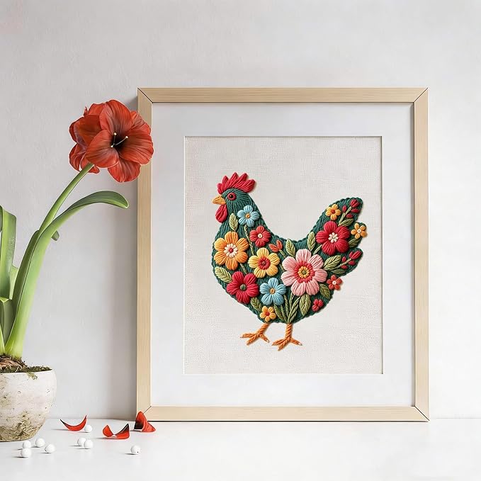 3 Packs Embroidery Kit for Adults, Embroidery for Beginners (Animal)