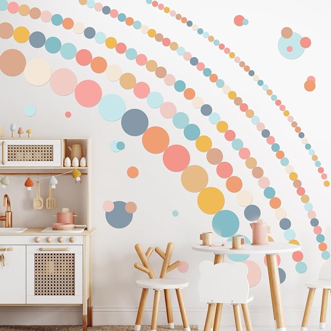 Zonon 264 Pcs Polka Dot Wall Decals Circle Stickers Peel and Stick
