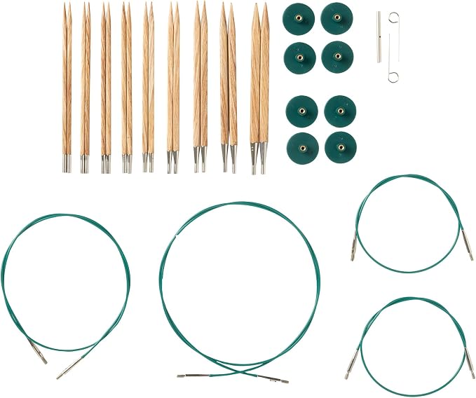 Knit Picks Ergonomic Wood Interchangeable Knitting Needles Set - US 4-11