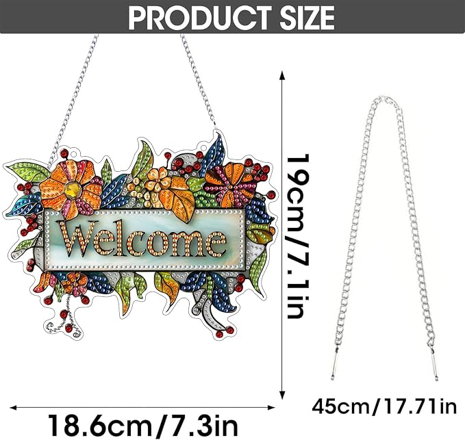 SKRYUIE Flower Hanging Pearl Diamond Art Kits for Adults Suncatcher A15