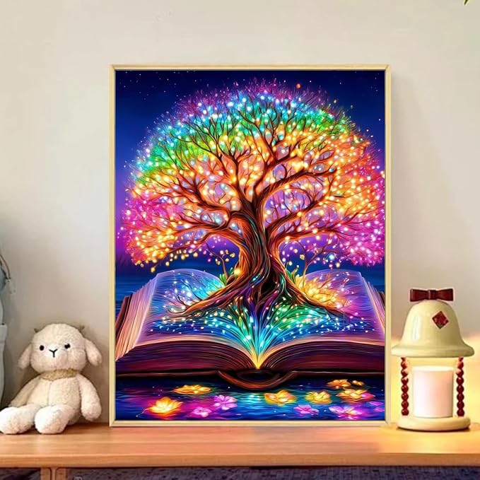 CRZMODE Tree of Life Paint by Numbers Kit for Adults, Tree of Life Paint by Numbers for Adults, Acrylic Painting Crafts for Home Decor Gift (16x20inch)