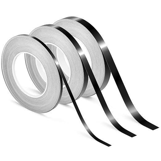 Zonon Black Washi Tape for Wall Decor Self Adhesive 5/10/15mm