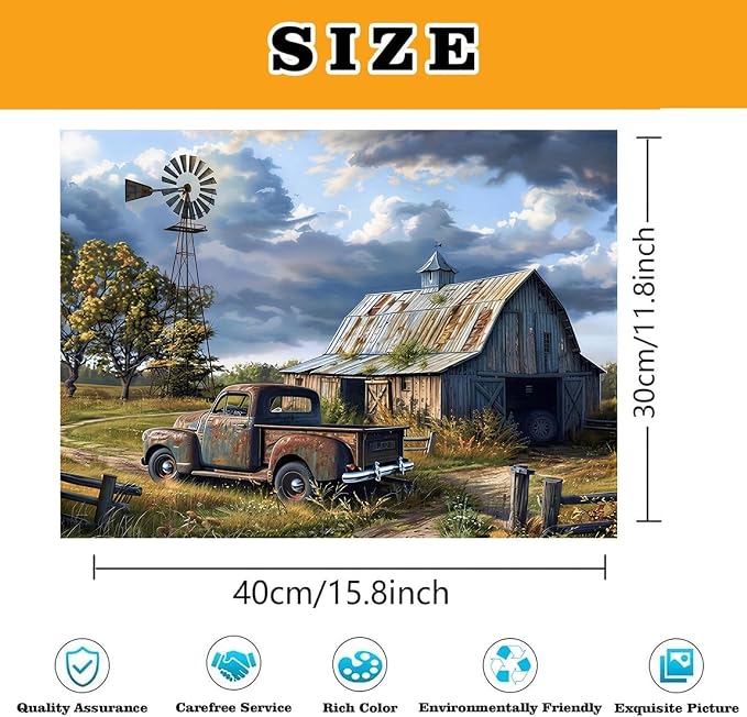 Rural Scenery Paint by Numbers Kit for Adults,Color By Numbers for Adults | Decor Painting by Number On Canvas, Paint Number Artist Funny Without Frame DIY, Home Wall Decor, 12x16in