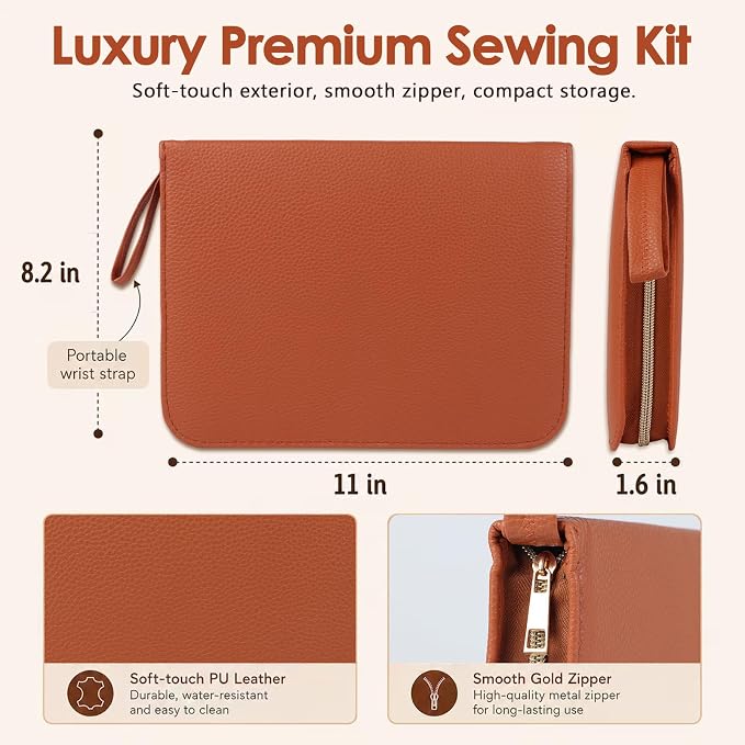Hoarecal Sewing Kit for Adults, 241 Pcs Upgraded Needle and Thread Kit Hand Travel Sewing Supplies Repair Kits for Home Dorm College Beginners - Christmas Gifts for Mom Grandma