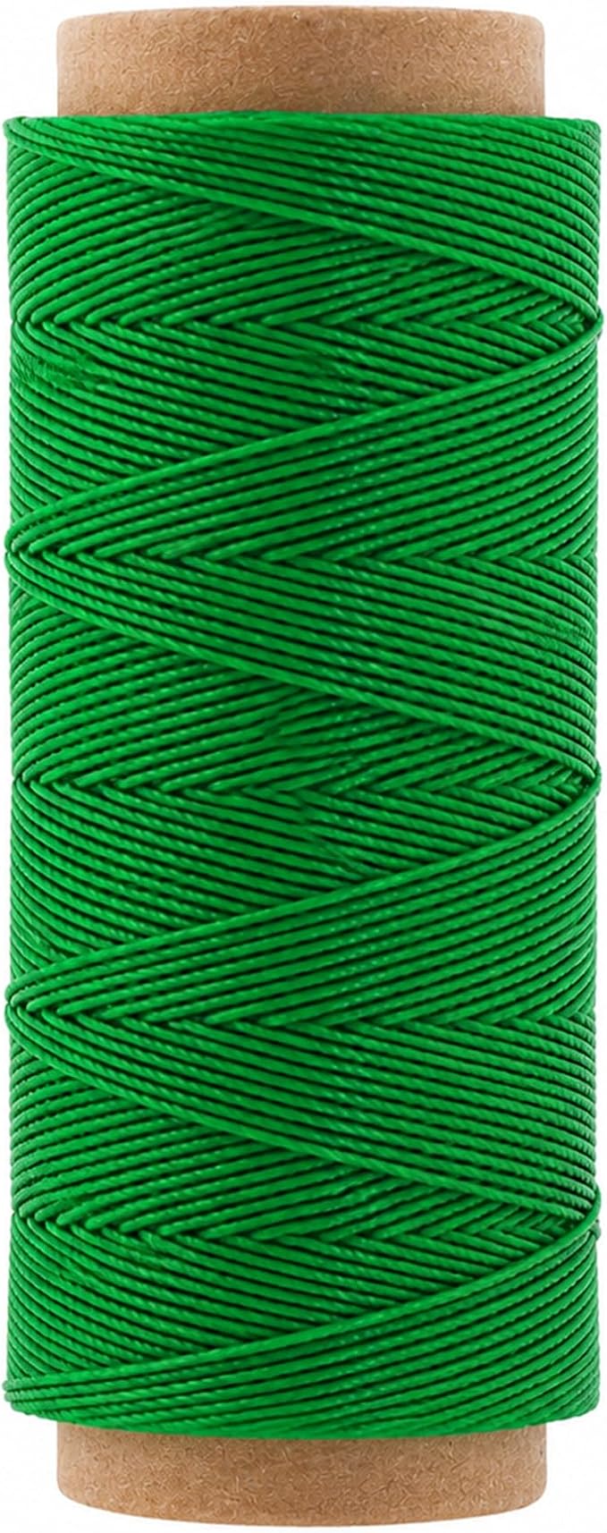 Mandala Crafts 50M 1mm Kelly Green Round Waxed Thread for Leather Sewing