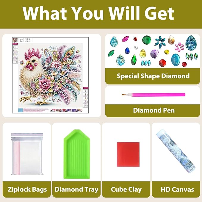 Special Shape Diamond Art Kits for Adults Beginners