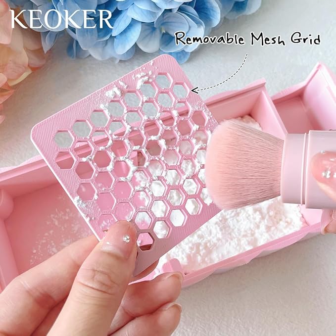 Keoker Cornstarch Tapper Box for Polymer Clay, Cornstarch Powder Container, Polymer Clay Tool for Earring Making