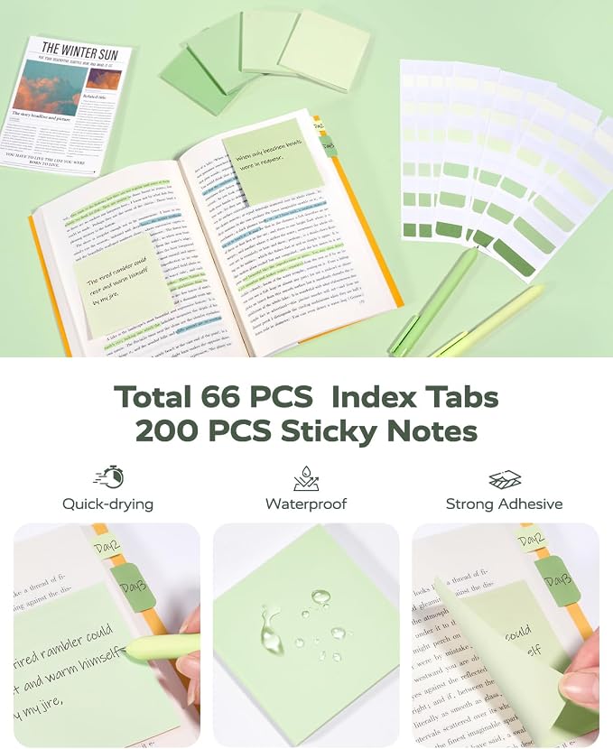 Four Candies Green School Supplies with Case College Essentials
