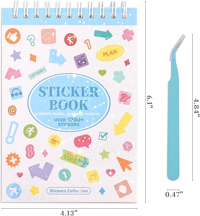 1200+ Monthly Planner Stickers for Women & Men - Aesthetic Happy Planner Accessories Enhance and Streamline Your Planner, Journal and Calendar, PET Material Bullet Journal Sticker Book for Daily Life