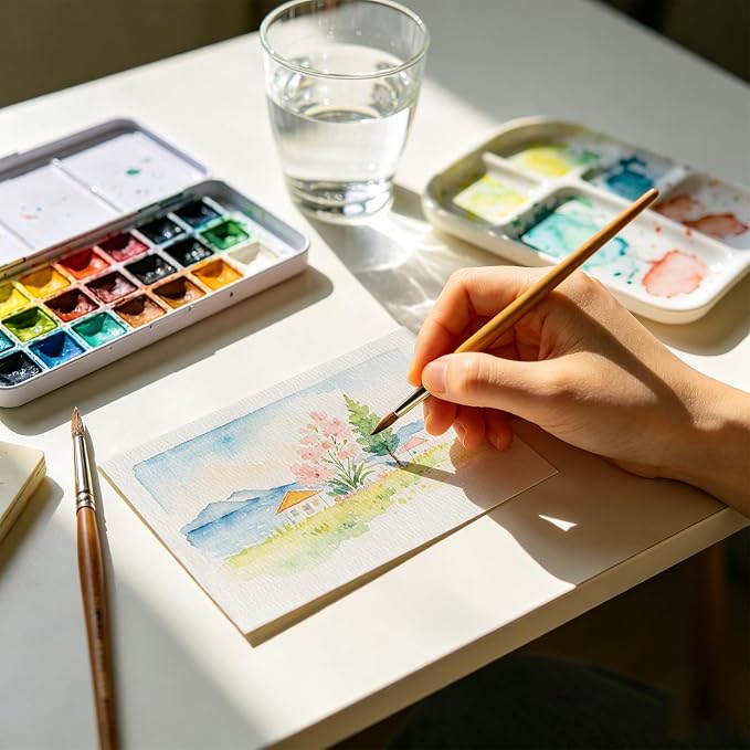 KOVIEDE 100 Pack Blank Watercolor Cards with Envelopes 4 x 6 Inch