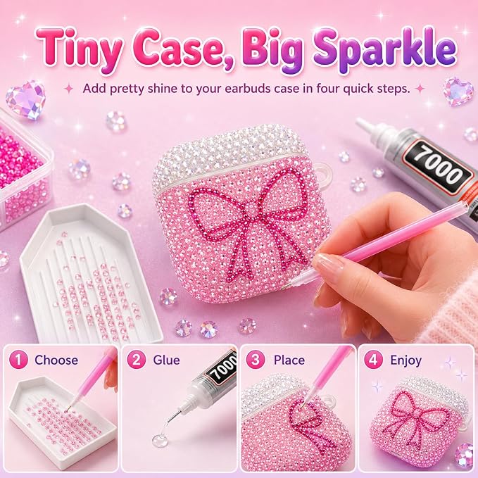 Redtwo 60,000 Pcs 48 Colors Resin Jelly Rhinestones for Bedazzling Kit | 3mm Flatback Rhinestones for Crafting, Bedazzler Kit with 2 x 50ml Glue and Tools, Bedazzling Gems for Clothes, Books & Shoes