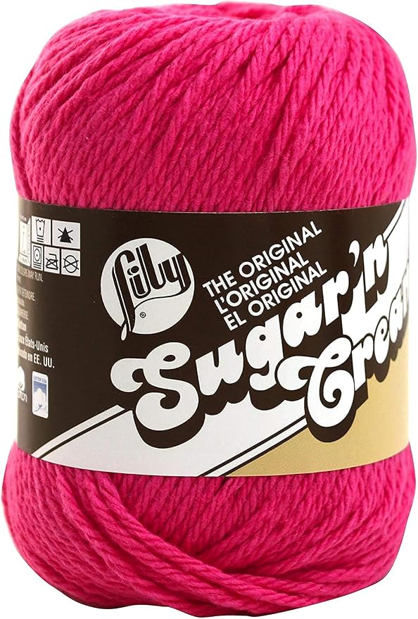 Lily Sugar'n Cream Cotton Yarn for Dishcloths Pink 6-Pack