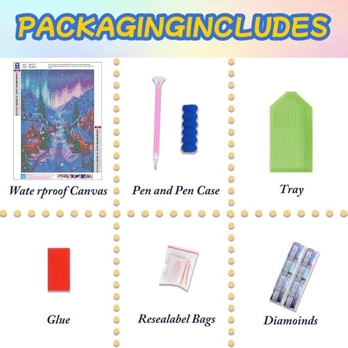 Lophomie Diamond Art Kits for Adults, 5D Christmas Diamond Painting Kits