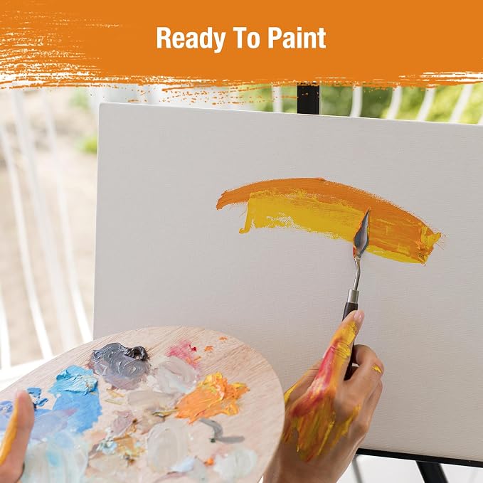 Canvas Boards for Painting 8x10 Inch, 24-Pack Bulk Canvas Value Pack - Art Supplies Blank Paint Canvas Panels for Acrylic, Oil, Watercolor, Tempera, Gouache