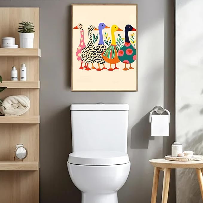 Duck Paint by Numbers Kit for Adults Beginner & Kids with Frame 8x12inch | Funny Ducks Adult Paint by Numbers, Easy Paint by Number Kits for Kids Ages 8-12, DIY Acrylic Painting Kits, Home Decor Gifts