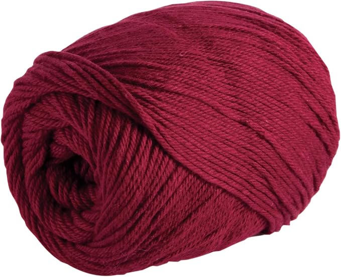 Knit Picks Dishie Red Worsted Weight 100% Cotton Yarn for Crocheting