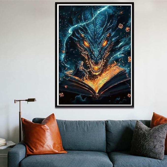 ijbnhd Dragon Diamond Art Kits for Adults Book 12x16 inch