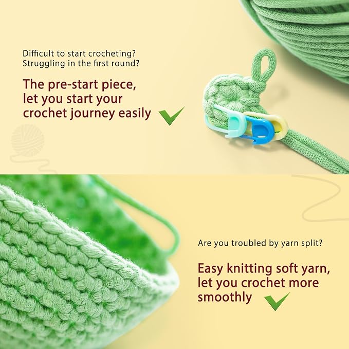 CrochetBox Crochet Kit for Beginners Adults - Raccoon Starters Crochet Kit, Beginners Crocheting Kitting for Adults Teen, Craft Gifts with Crochets Yarns, Hook, Step-by-Step Video, Instruction