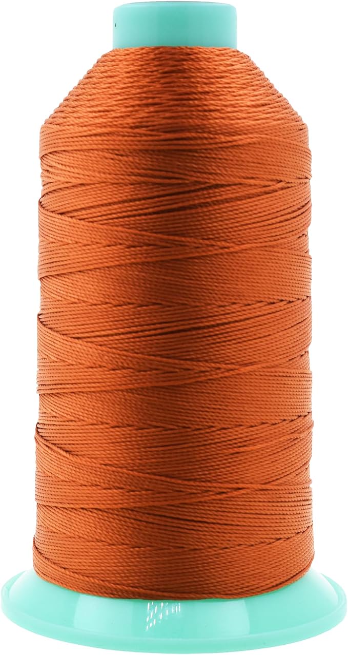 Mandala Crafts Size 277 840D T270 Burnt Orange Bonded Nylon Thread, 800 YDs