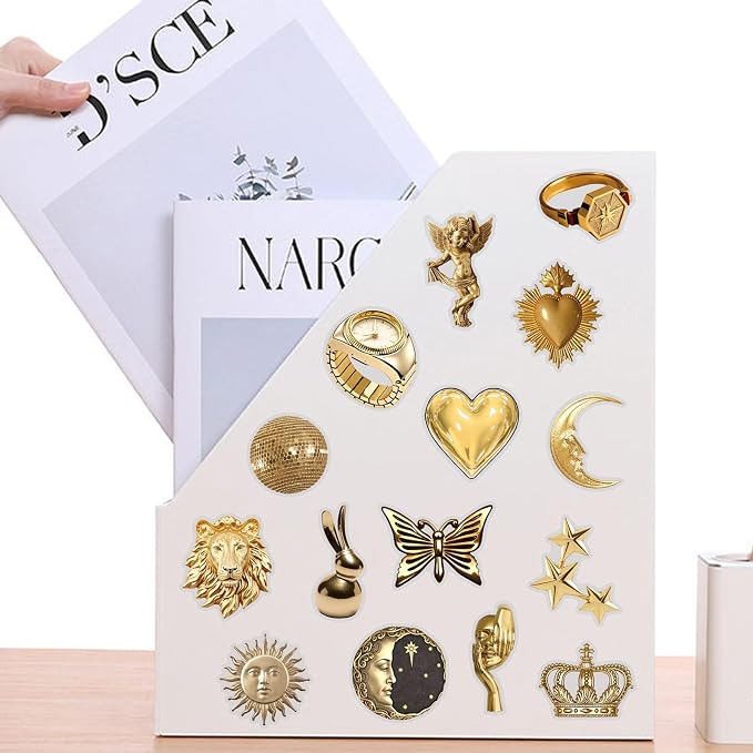 50PCS Retro Metal Stickers for Scrapbooking Journaling Junk Journal Scrapbook Supplies - Self-Adhesive Scrapbooking Stickers Supplies Journal Stuffers for Adult Card Making Letters DIY (Retro Metal)