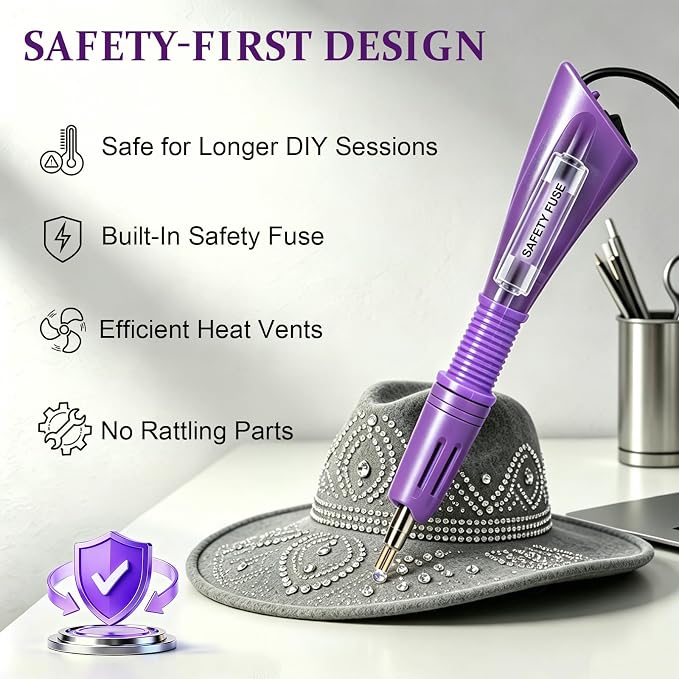 GLTECK Hotfix Applicator, Bedazzler Kit with 5784 PCS Rhinestones for Crafts, DIY Hot Fix Rhinestone Applicator Wand Setter Tool with 7 Tips, 6 Pattern Templates, Gloves, Tweezers & Cleaning Brush