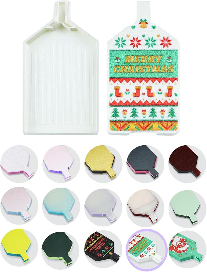 Foreveryoung Cozy Diamond Art Tray with Lid, Cozy Winter Knit Christmas