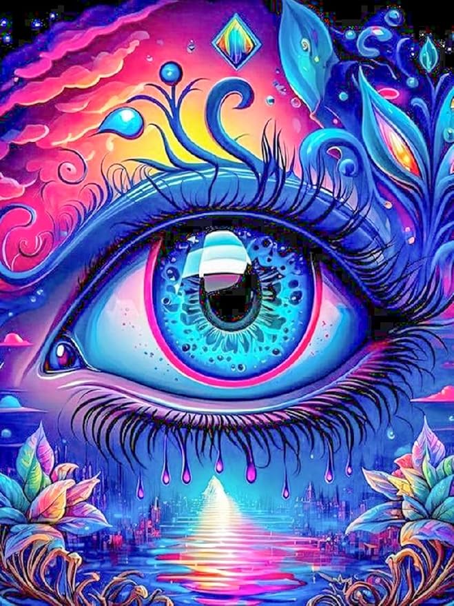 ijbnhd 5D Diamond Art Kits for Adults Eye 12X16in