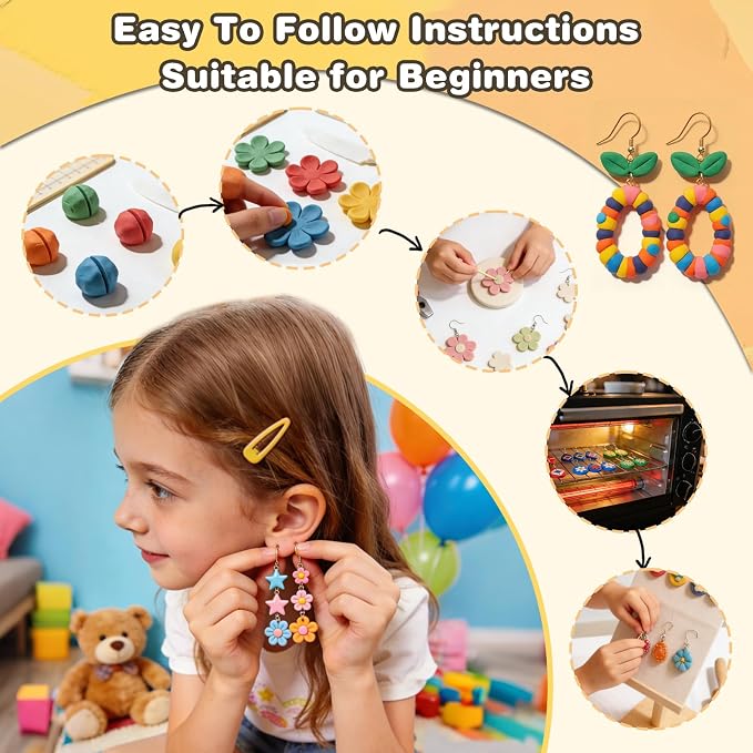 Ixiaoyoo 51 Colors Polymer Clay, Oven Bake DIY Modeling Clay for Kids | Easy to Shape, Non-Sticky, Model Clay Toys with Sculpting Tools, Art Supply for School Project, Home Decor, Gift for Artists