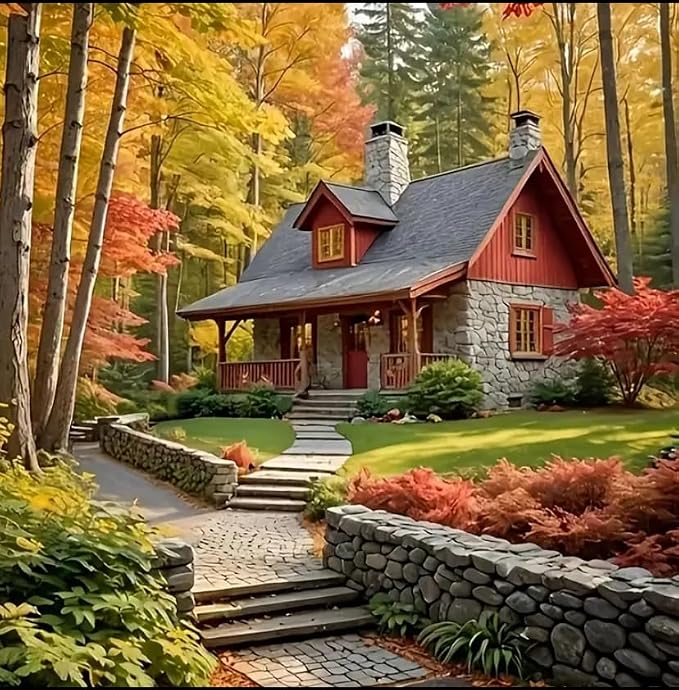 5D Diamond Painting Kits for Beginners, DIY Diamond Painting Kits for Adults, Diamond Painting for Adults Diamond Painting Kits Landscape 14x14 Inch