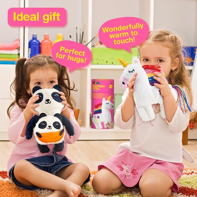 Avenir My First Sewing Kit for Kids 6-8, Unicorn Stuffed Animal Craft Set