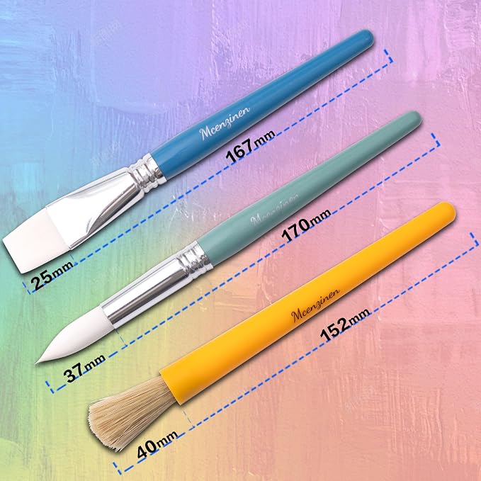 Kids Paint Brushes Bulk, 36PCS Classroom Paint Brushes for Kids