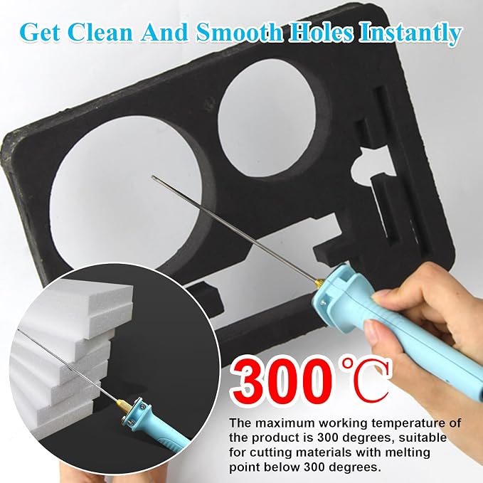 Foam Cutter Electric Hot Wire Foam Cutter Kit Foam Cutting Pen Set 30W 20cm Styrofoam Cutting Pen With Power Adaptor Electric Cutting Machine Pen Tools Kit For Art Making Foam Carving