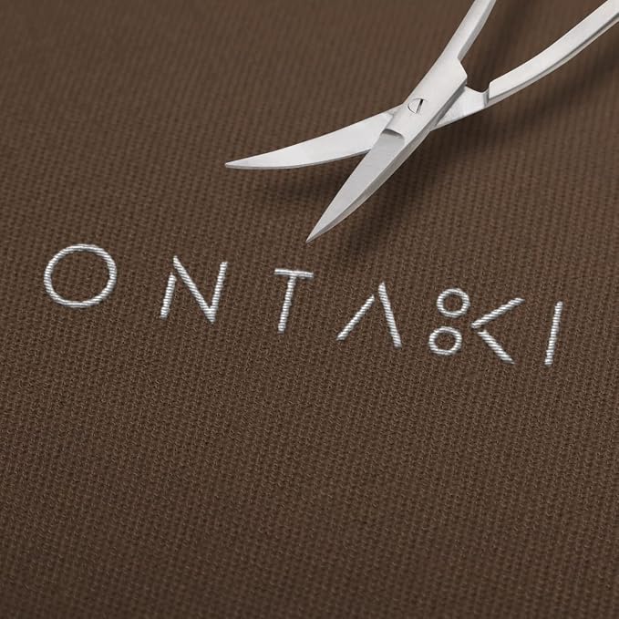 Ontaki Dual Bent Machine Embroidery Scissors - 6.5" German Steel, Silver